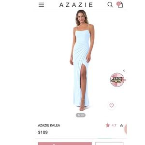 Azazie bridesmaid dress in sky blue size 6